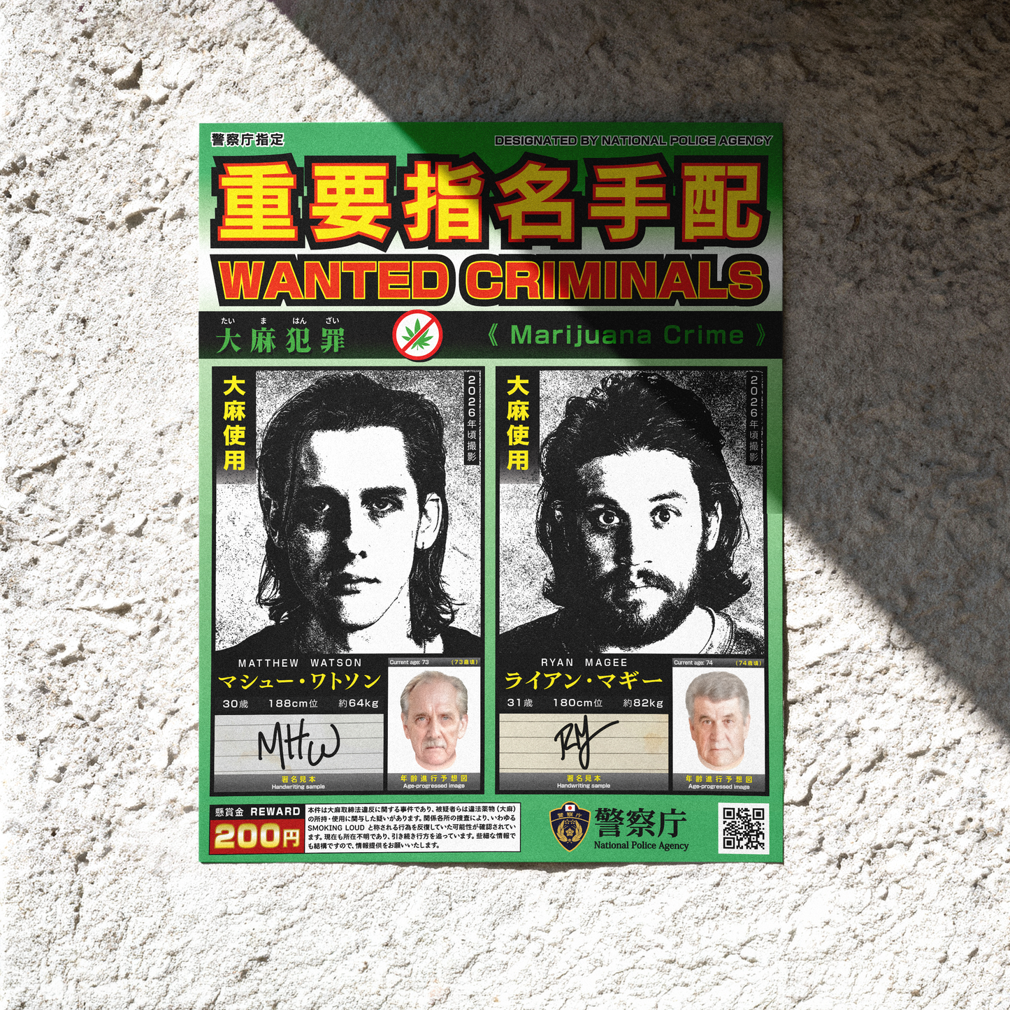 Japan's Most Wanted - Autographed Print