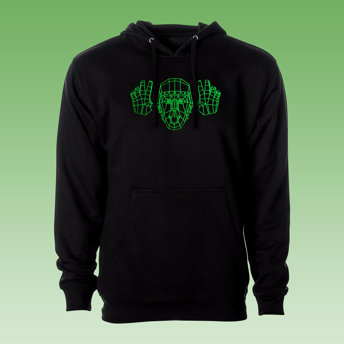 Low Poly Prankery Embroidered Hoodie