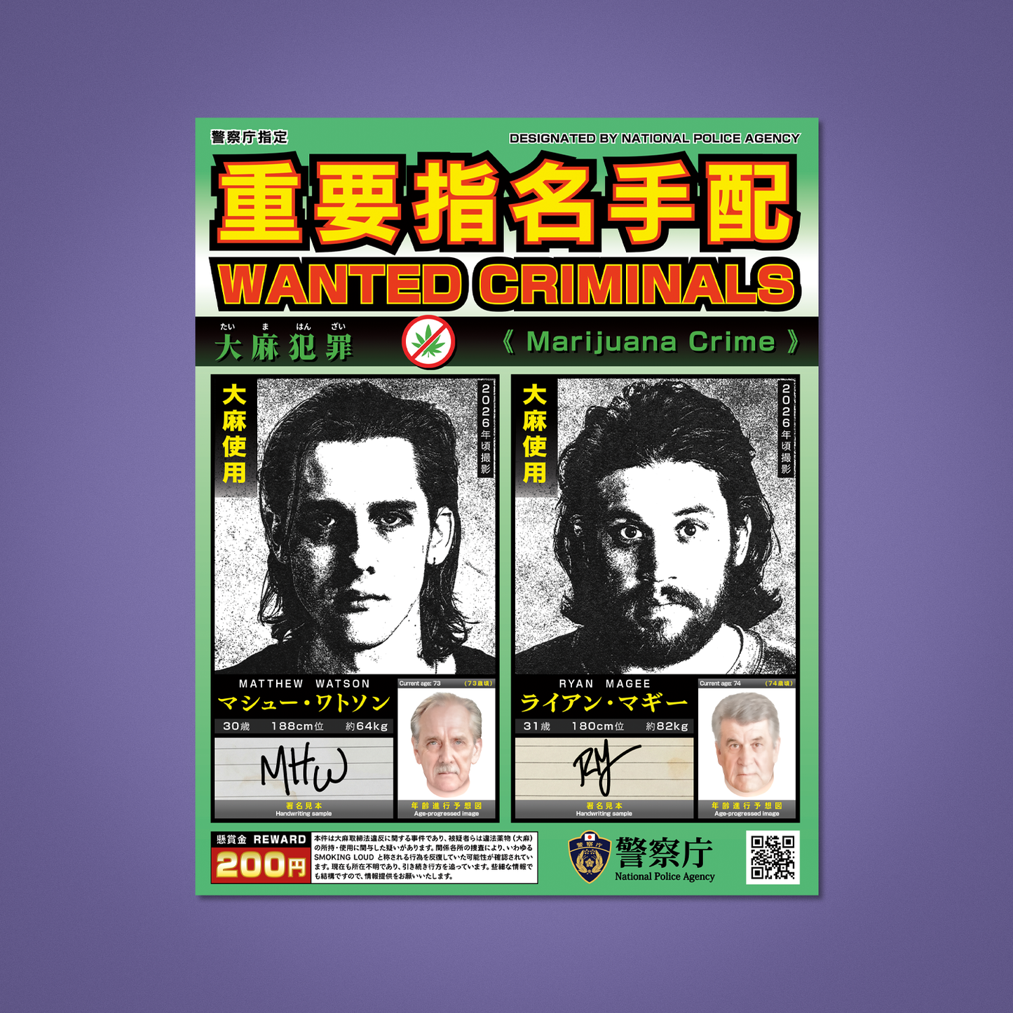 Japan's Most Wanted - Autographed Print